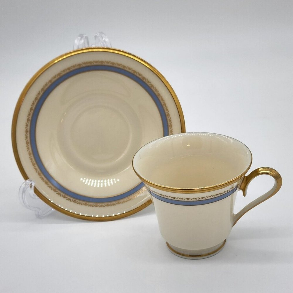 Vintage Lenox Memories Footed Cup and Saucer